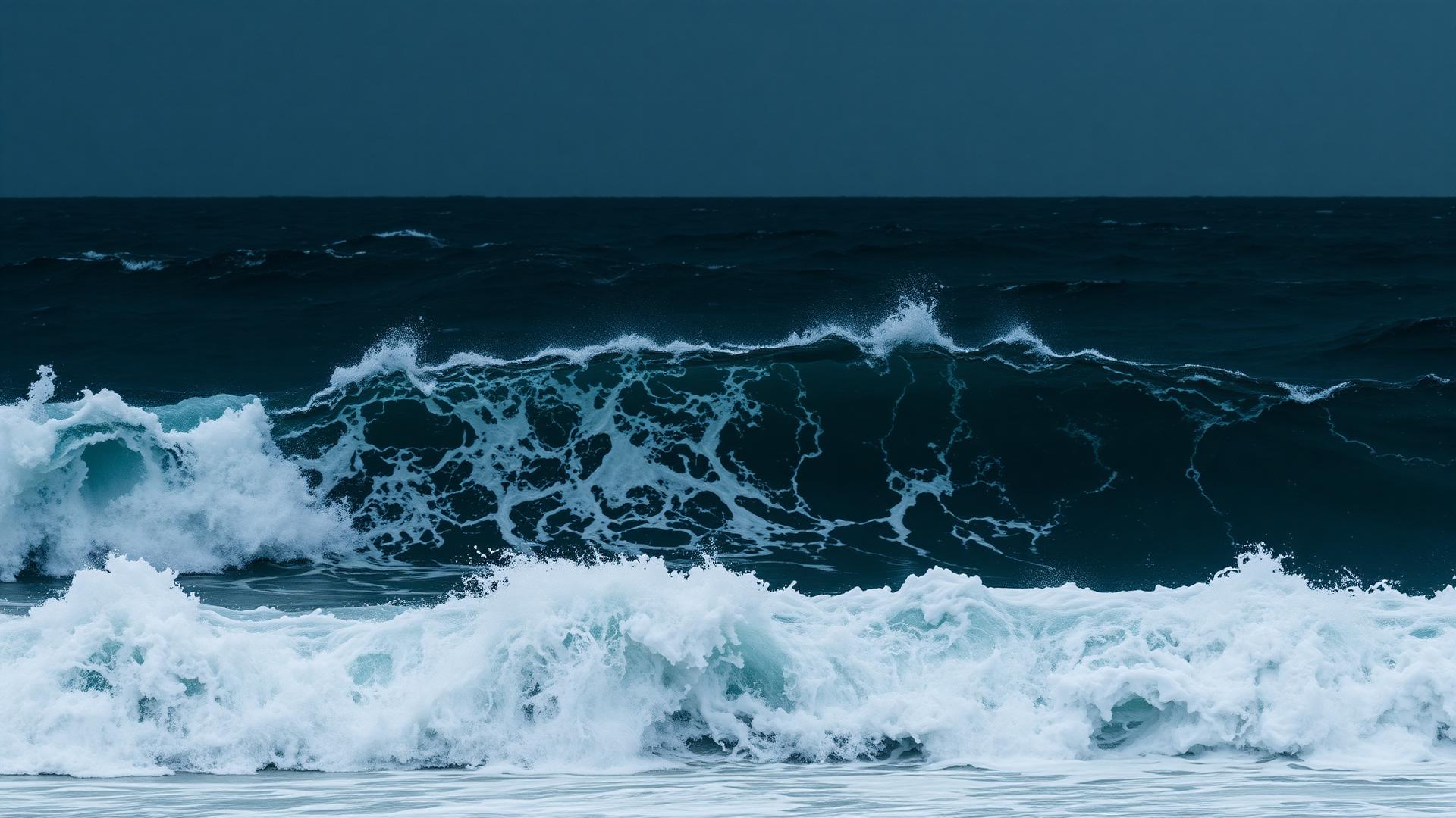 Dark ocean swell